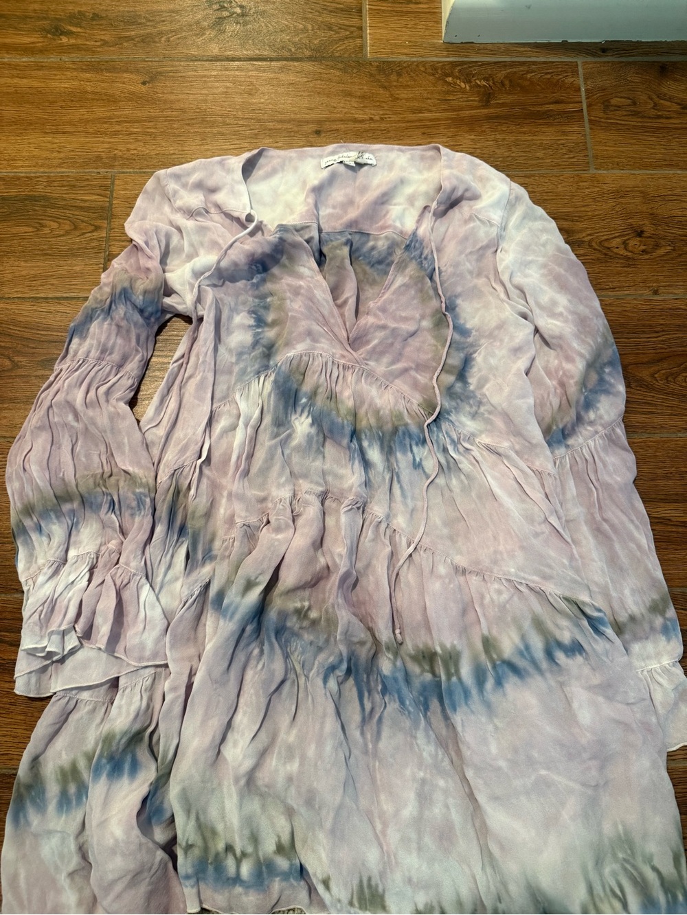 ✨Young Fabulous And Broke Tie-Dye V-Neck Long Sleeve Women’s Dress